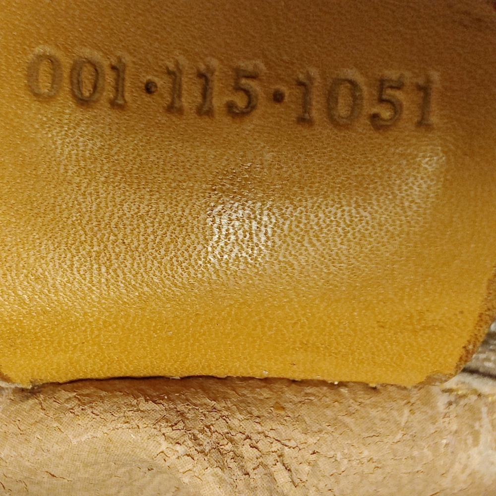 Vintage GUCCI GG Monogram Brown Tan Leather Large Canteen Round Crossbody  - Picture 10 of 16